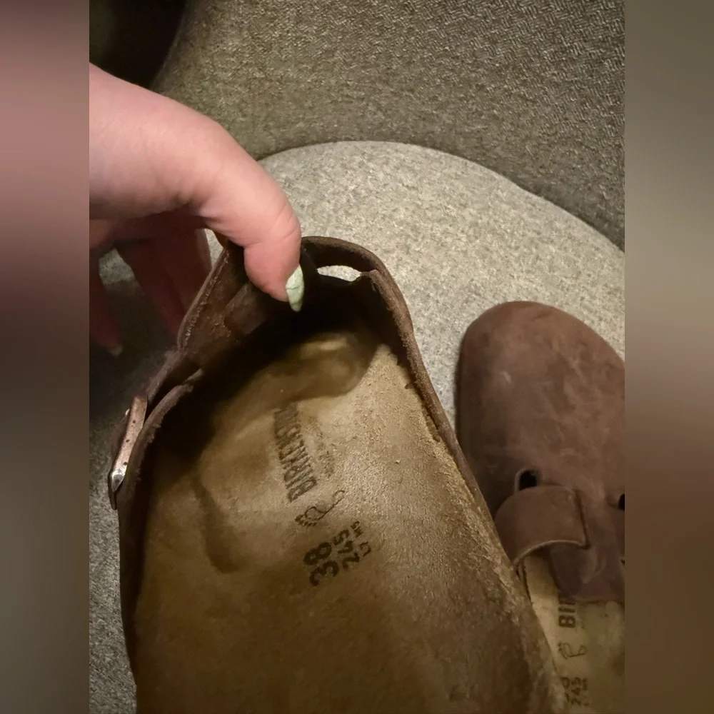 Birkenstock Dark Brown Boston Oiled Leather Clogs - size 38 - Picture 7 of 15